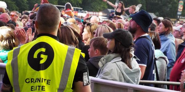 Granite Elite Events Security personnel at a live event.